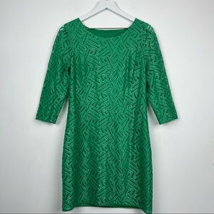 Lilly Pulitzer Camellia Fern Green Bamboo Geo Lace Dress